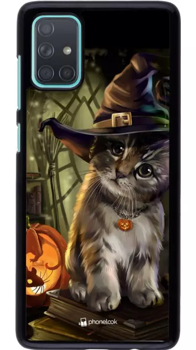Coque Samsung Galaxy A71 - Halloween 21 Witch cat