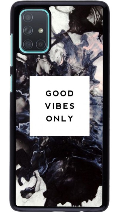 Coque Samsung Galaxy A71 - Marble Good Vibes Only