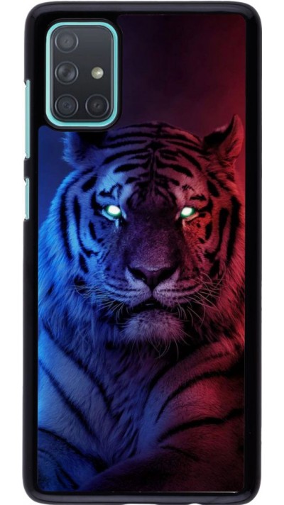 Coque Samsung Galaxy A71 - Tiger Blue Red