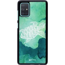 Coque Samsung Galaxy A71 - Turtle Aztec Watercolor
