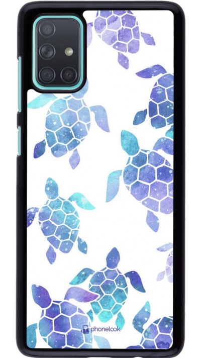 Coque Samsung Galaxy A71 - Turtles pattern watercolor