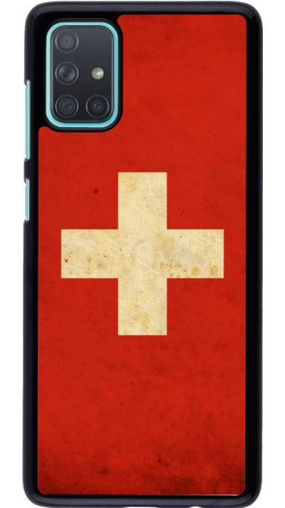 Hülle Samsung Galaxy A71 - Vintage Flag SWISS