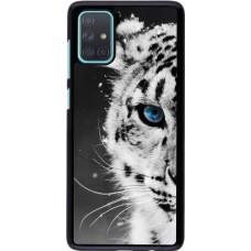 Coque Samsung Galaxy A71 - White tiger blue eye