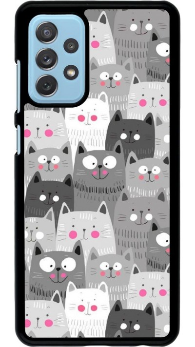 Coque Samsung Galaxy A72 - Chats gris troupeau