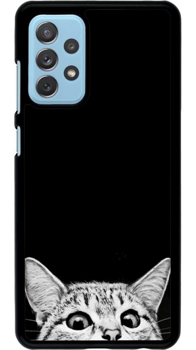 Coque Samsung Galaxy A72 - Cat Looking Up Black