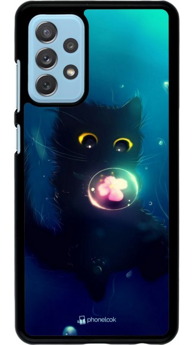 Hülle Samsung Galaxy A72 - Cute Cat Bubble