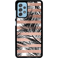 Coque Samsung Galaxy A72 - Palm trees gold stripes