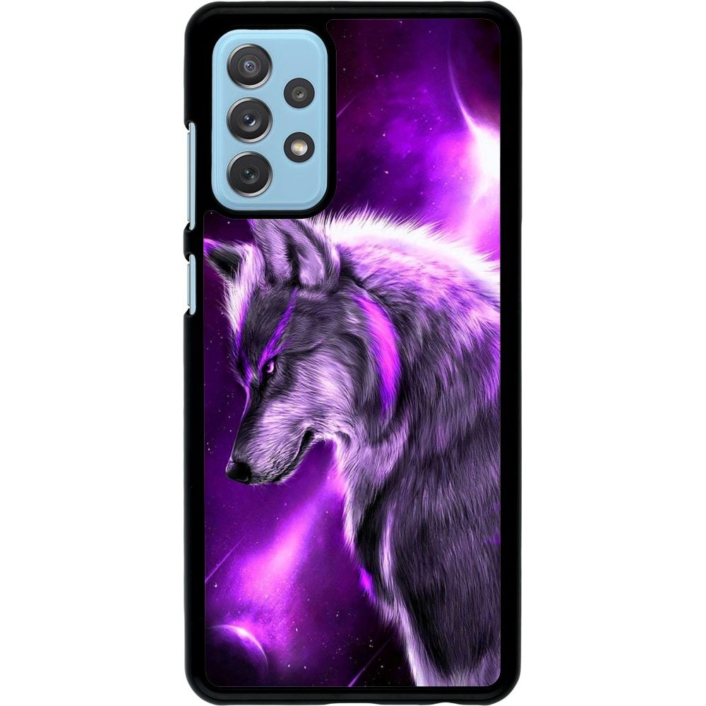 Coque Samsung Galaxy A72 - Purple Sky Wolf