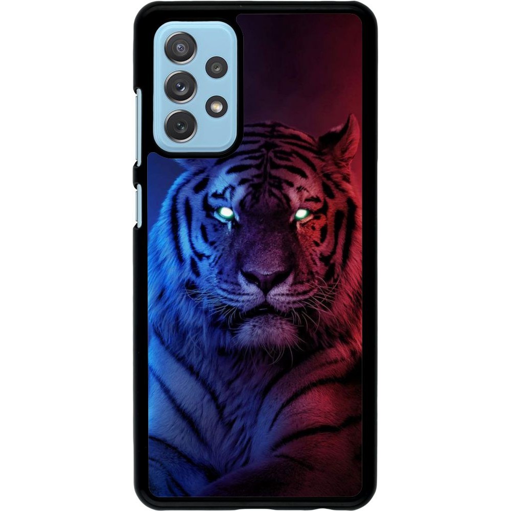 Coque Samsung Galaxy A72 - Tiger Blue Red