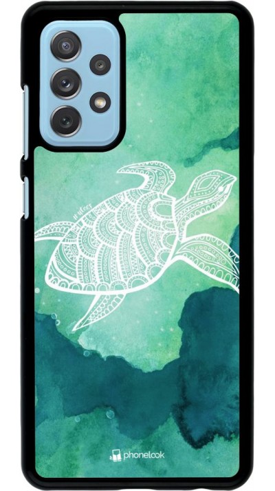 Coque Samsung Galaxy A72 - Turtle Aztec Watercolor