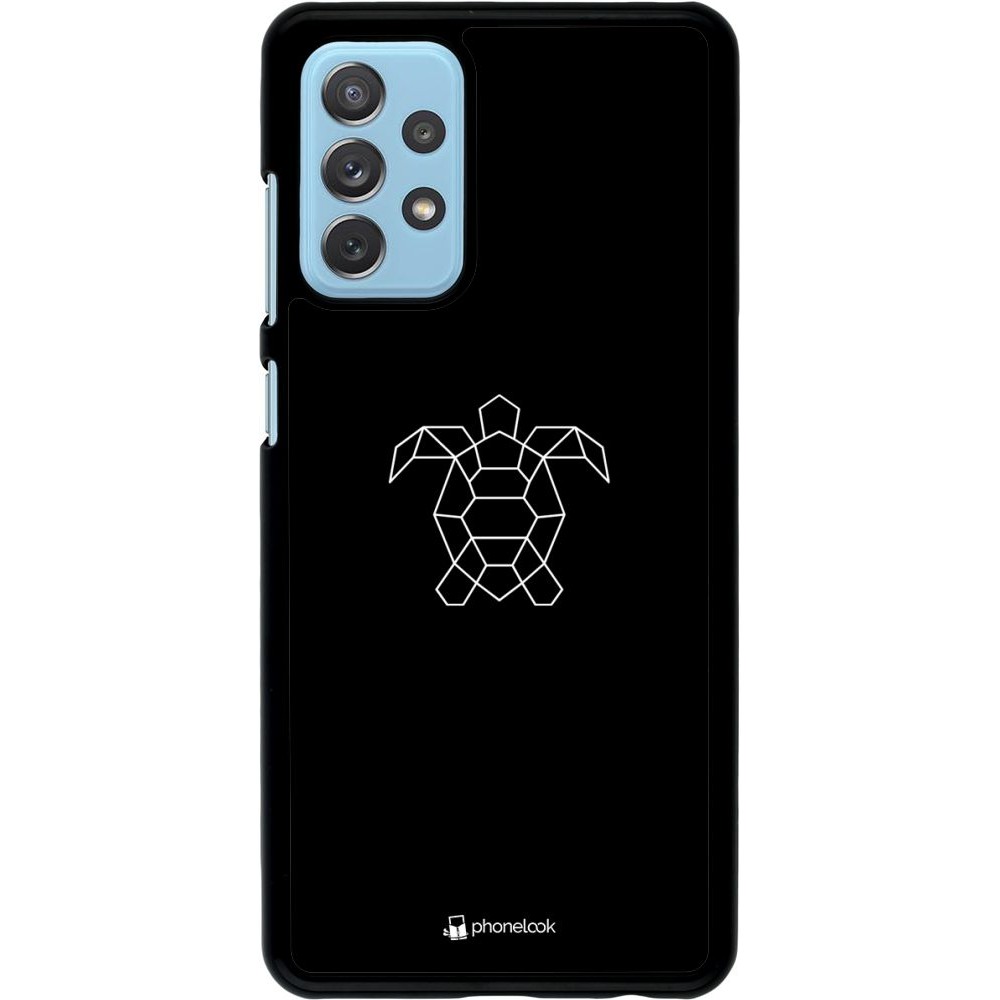 Coque Samsung Galaxy A72 - Turtles lines on black