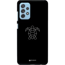 Coque Samsung Galaxy A72 - Turtles lines on black