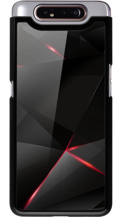 Coque Samsung Galaxy A80 - Black Red Lines