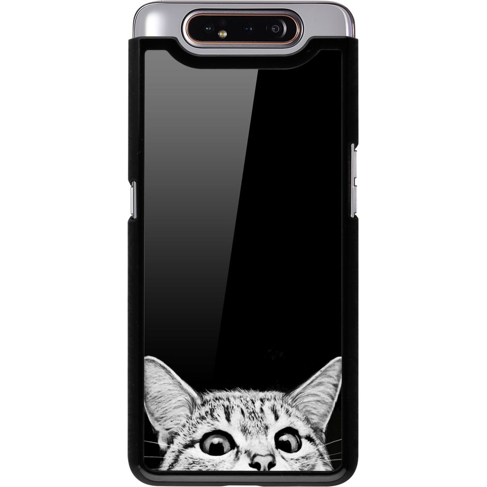 Coque Samsung Galaxy A80 - Cat Looking Up Black