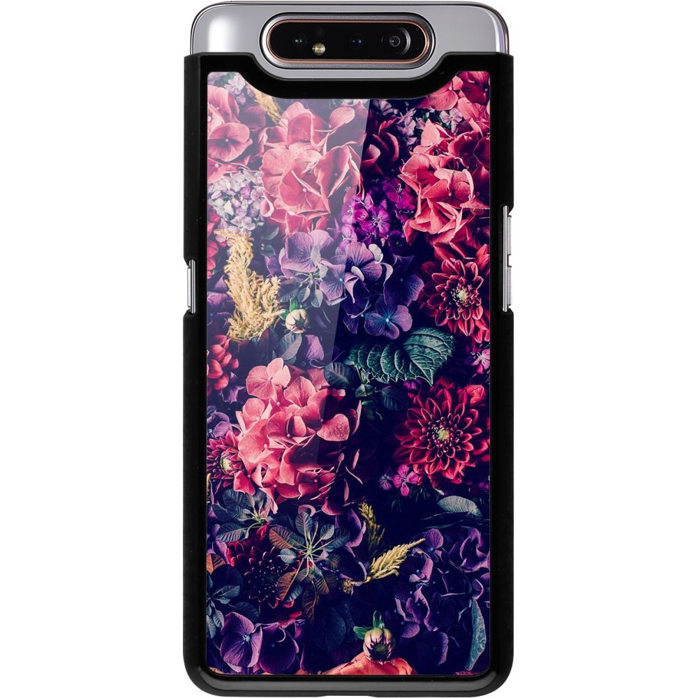 Hülle Samsung Galaxy A80 - Flowers Dark