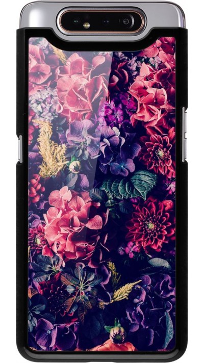 Coque Samsung Galaxy A80 - Flowers Dark