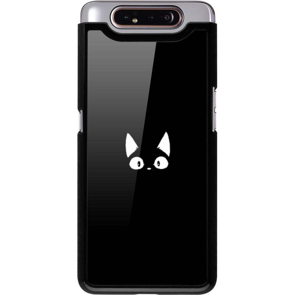 Coque Samsung Galaxy A80 - Funny cat on black