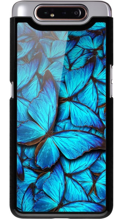 Coque Samsung Galaxy A80 - Papillon - Bleu