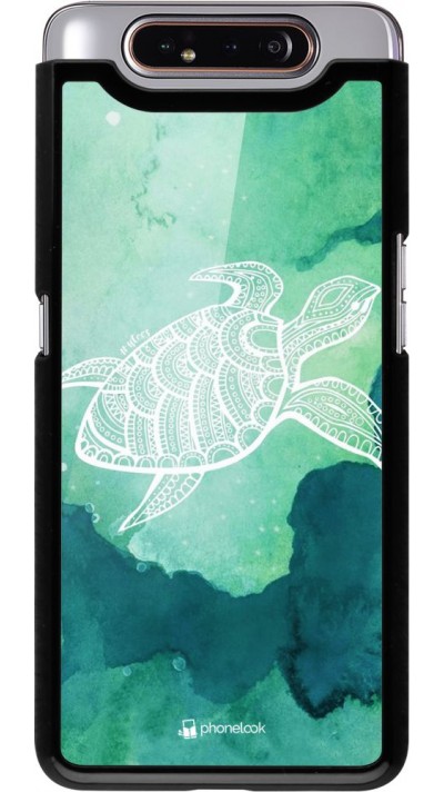 Coque Samsung Galaxy A80 - Turtle Aztec Watercolor