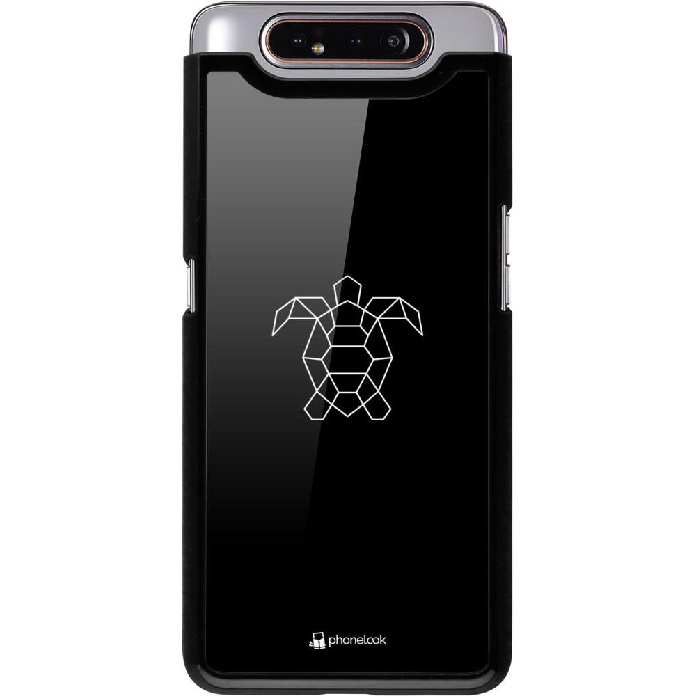 Coque Samsung Galaxy A80 - Turtles lines on black