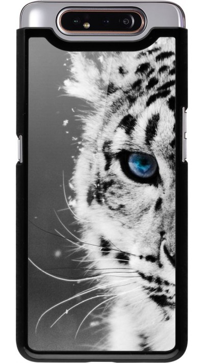 Hülle Samsung Galaxy A80 - White tiger blue eye