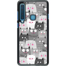 Coque Samsung Galaxy A9 - Chats gris troupeau