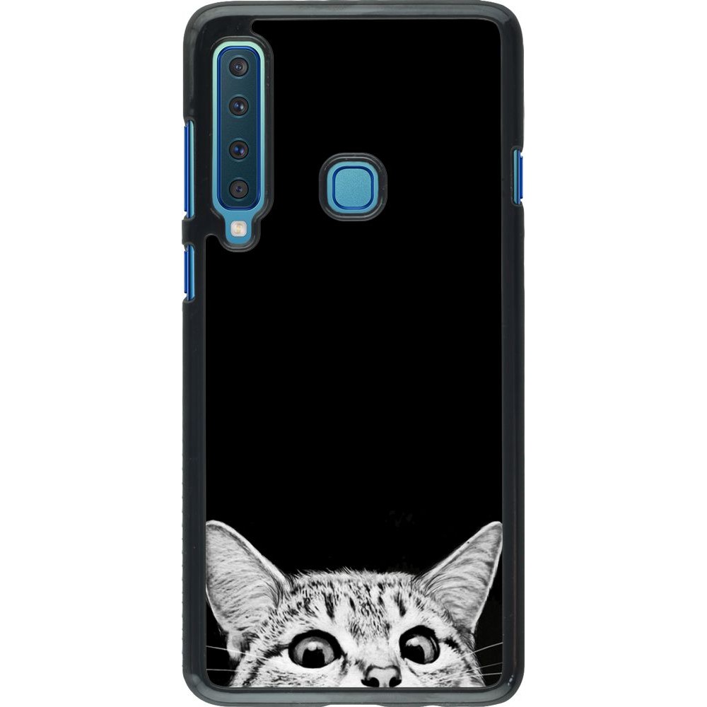 Coque Samsung Galaxy A9 - Cat Looking Up Black