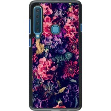 Coque Samsung Galaxy A9 - Flowers Dark