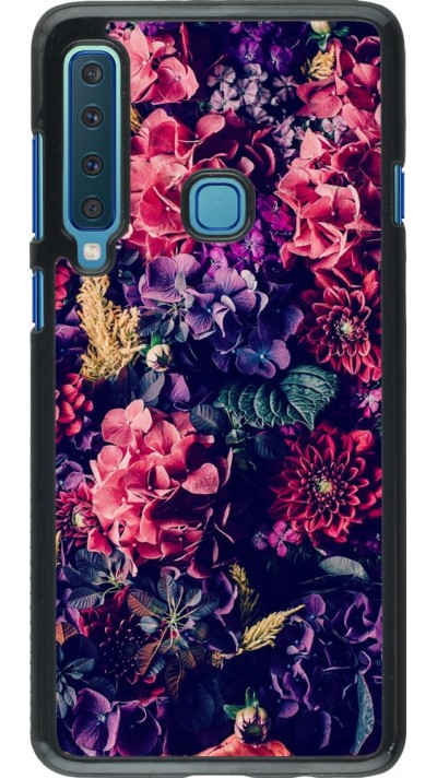 Coque Samsung Galaxy A9 - Flowers Dark