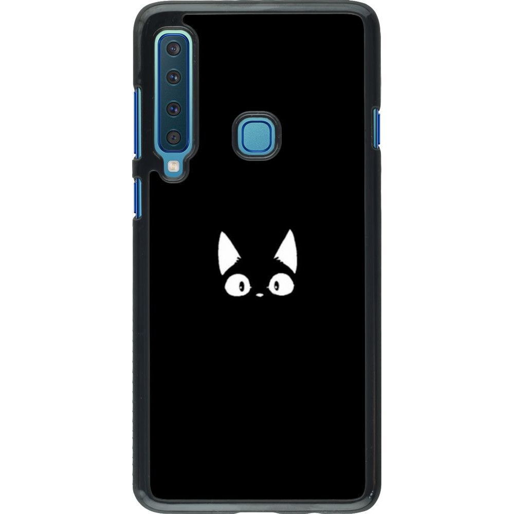 Coque Samsung Galaxy A9 - Funny cat on black