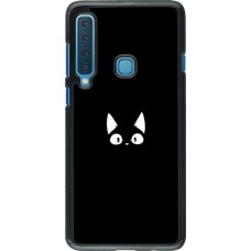 Hülle Samsung Galaxy A9 - Funny cat on black