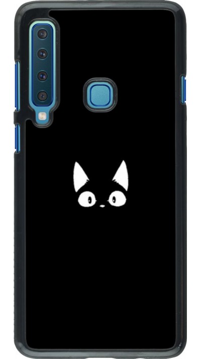 Coque Samsung Galaxy A9 - Funny cat on black