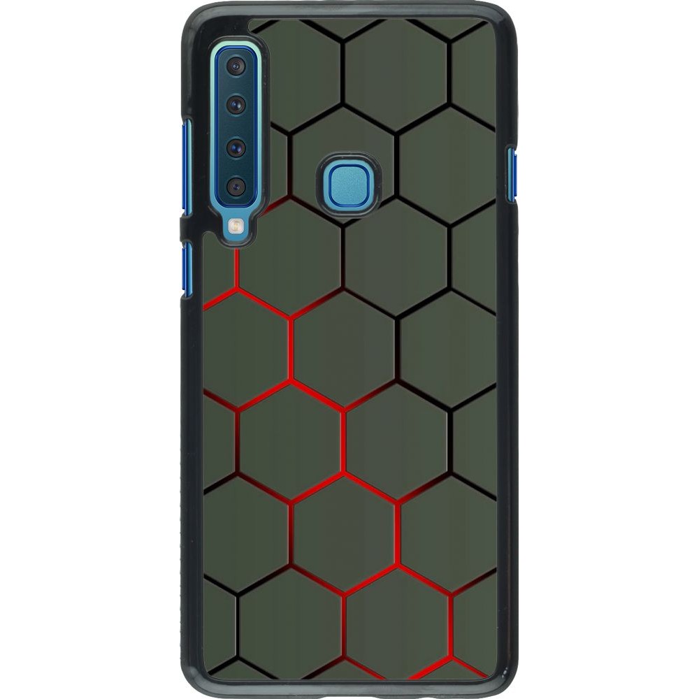 Coque Samsung Galaxy A9 - Geometric Line red