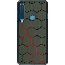 Coque Samsung Galaxy A9 - Geometric Line red