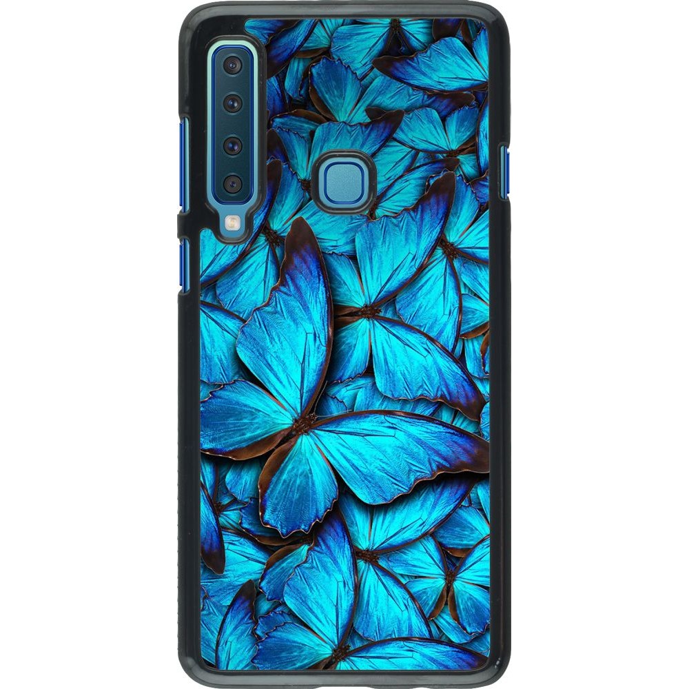 Coque Samsung Galaxy A9 - Papillon - Bleu