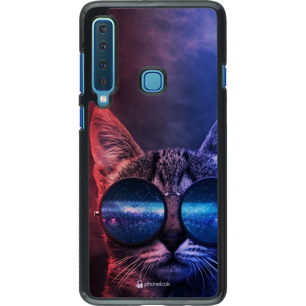 Hülle Samsung Galaxy A9 - Red Blue Cat Glasses