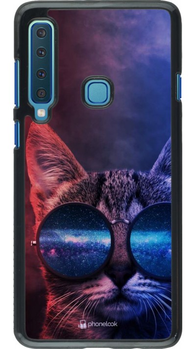 Hülle Samsung Galaxy A9 - Red Blue Cat Glasses