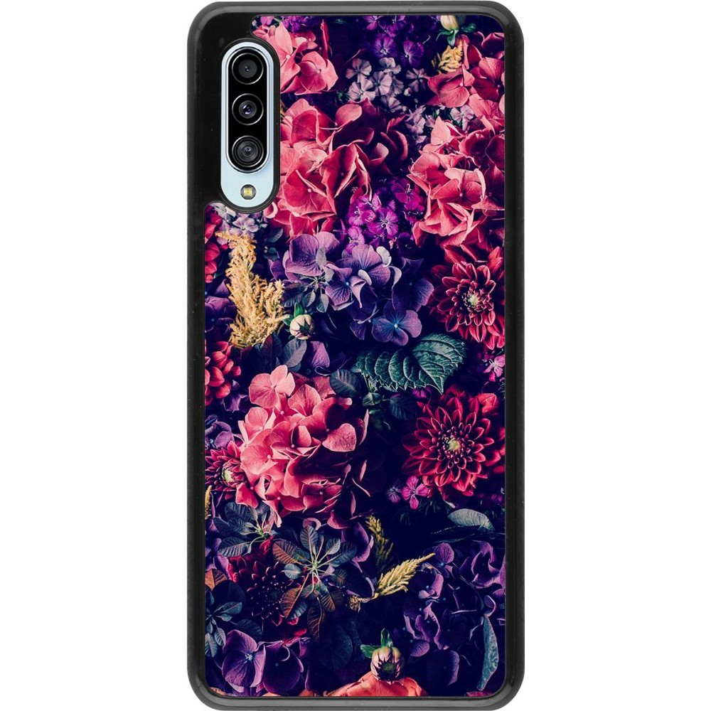 Hülle Samsung Galaxy A90 5G - Flowers Dark