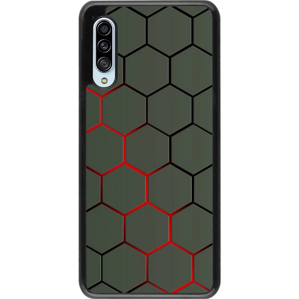 Coque Samsung Galaxy A90 5G - Geometric Line red