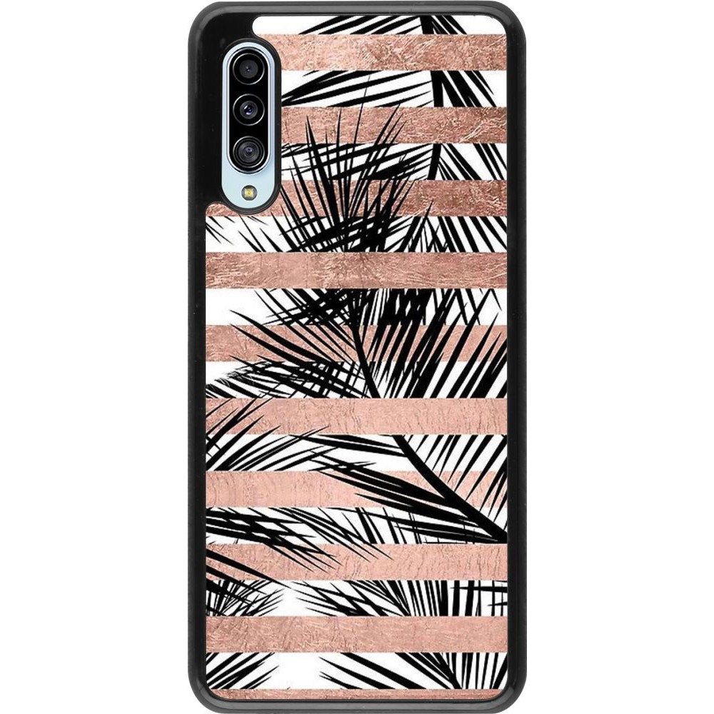 Hülle Samsung Galaxy A90 5G - Palm trees gold stripes