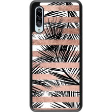 Hülle Samsung Galaxy A90 5G - Palm trees gold stripes