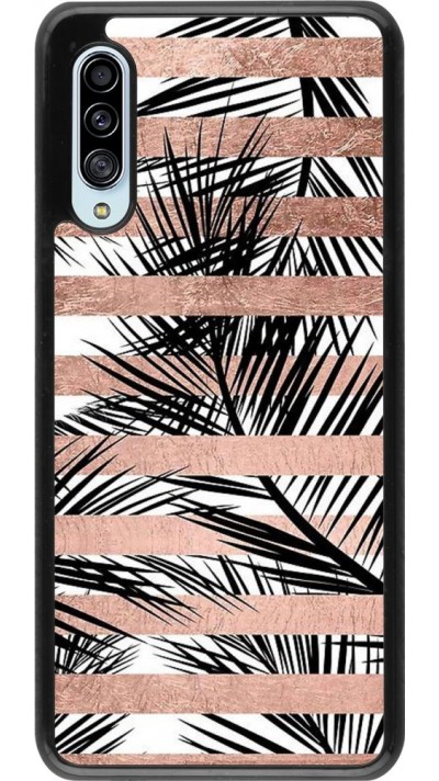 Hülle Samsung Galaxy A90 5G - Palm trees gold stripes