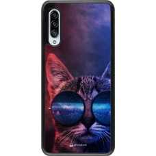Coque Samsung Galaxy A90 5G - Red Blue Cat Glasses
