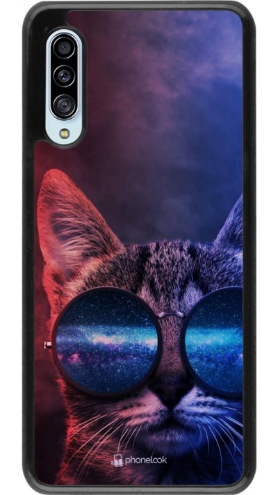 Coque Samsung Galaxy A90 5G - Red Blue Cat Glasses