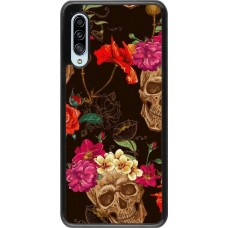 Hülle Samsung Galaxy A90 5G - Skulls and flowers