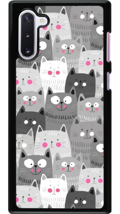 Coque Samsung Galaxy Note 10 - Chats gris troupeau