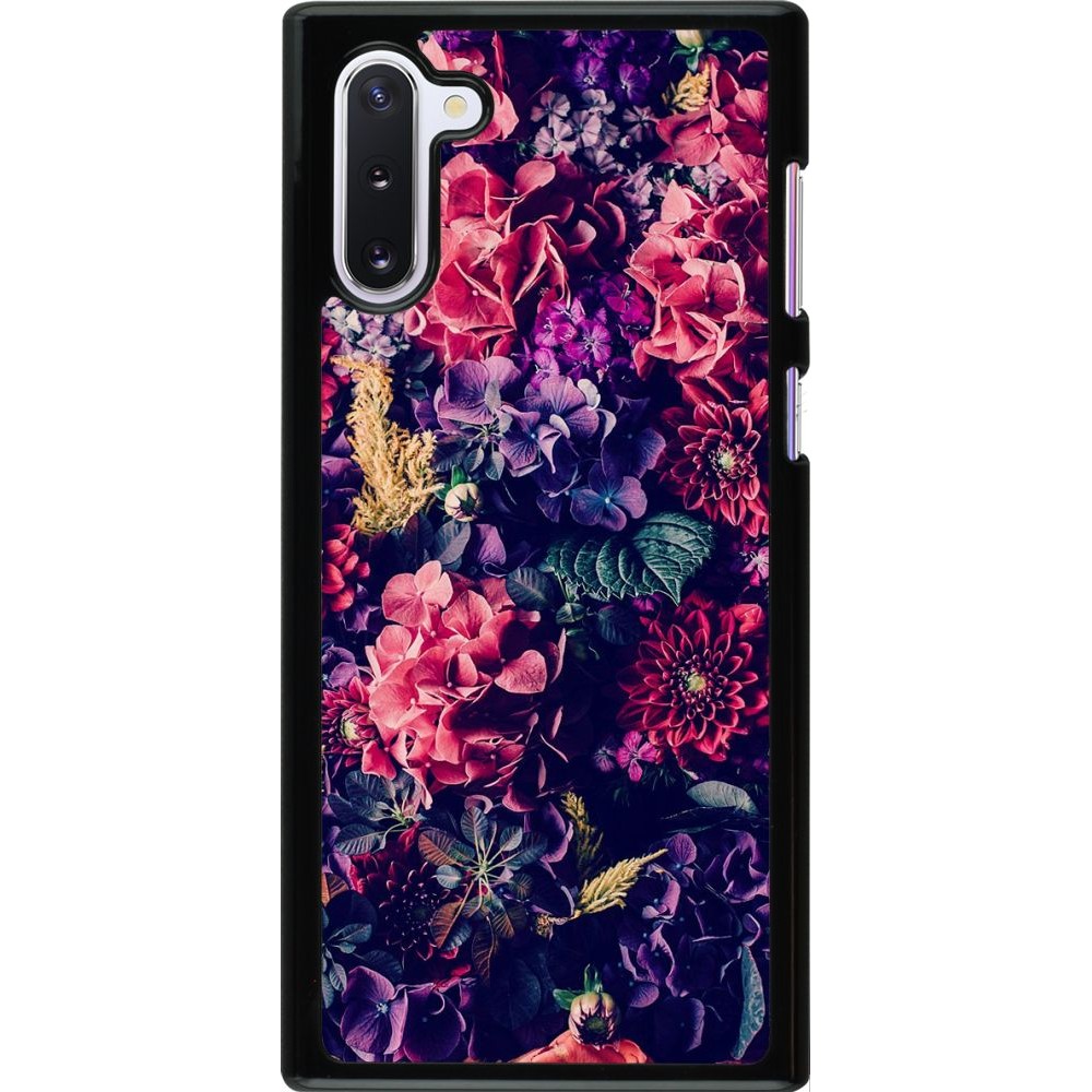 Hülle Samsung Galaxy Note 10 - Flowers Dark