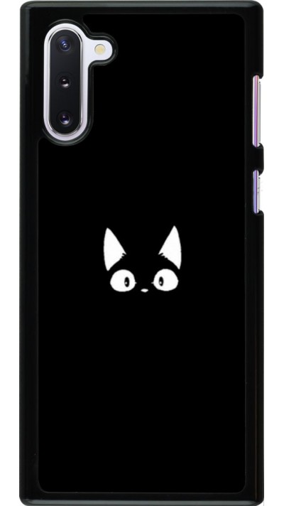 Coque Samsung Galaxy Note 10 - Funny cat on black