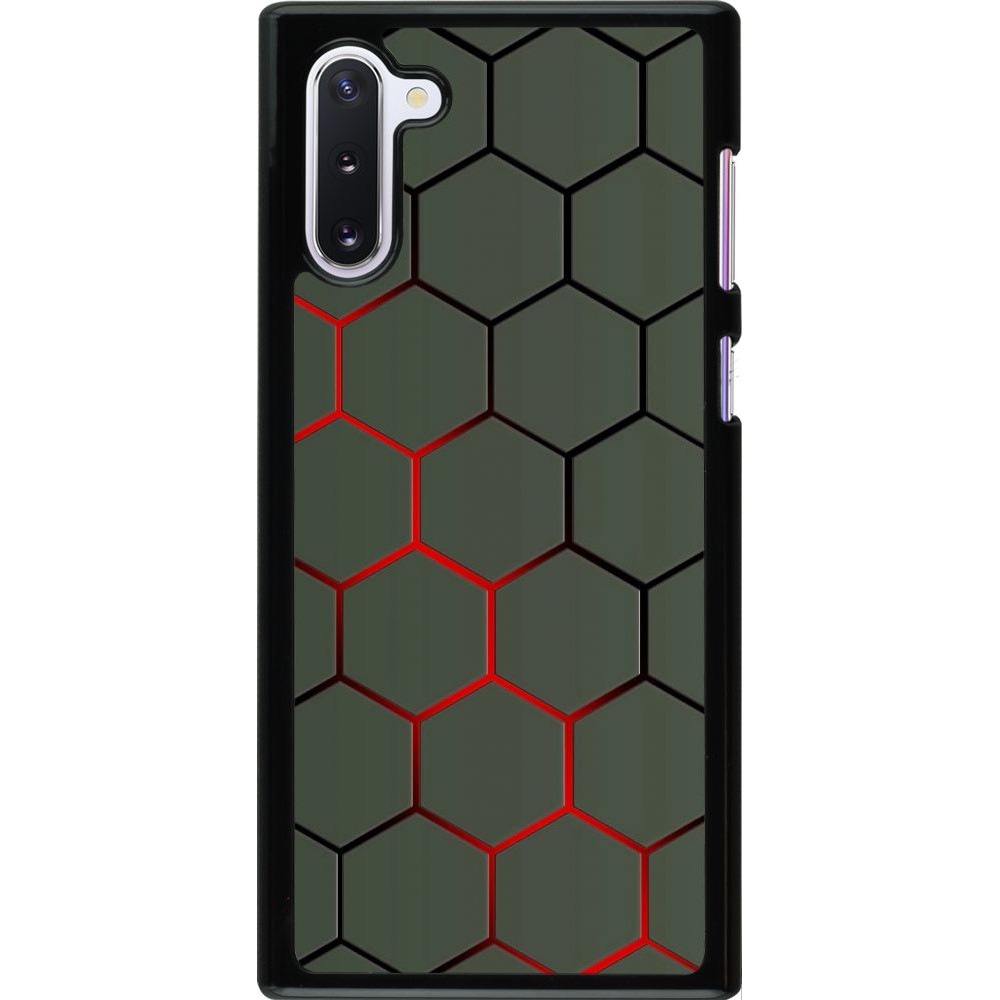 Coque Samsung Galaxy Note 10 - Geometric Line red