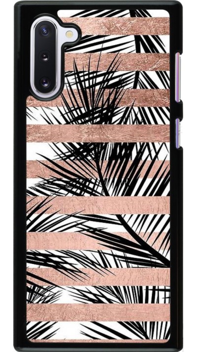 Coque Samsung Galaxy Note 10 - Palm trees gold stripes